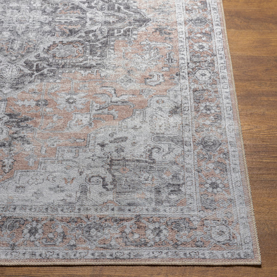 Tapis Vintage Lavable en Machine Beige/Gris Quito