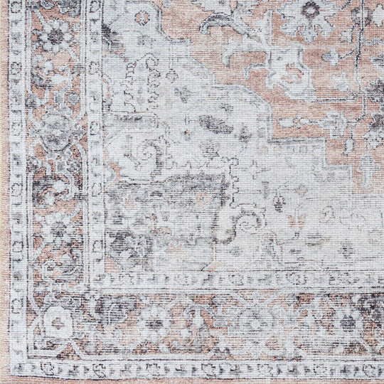 Tapis Vintage Lavable en Machine Beige/Gris Quito