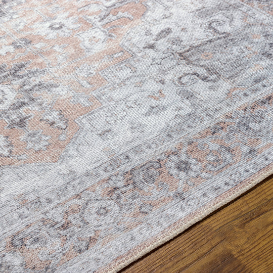 Tapis Vintage Lavable en Machine Beige/Gris Quito