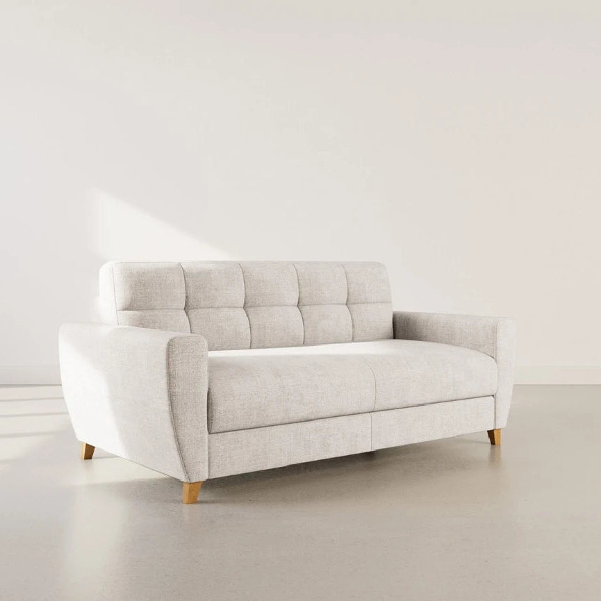 Canapé lit 3 places BESTMOBILIER Thibault 140 cm beige — photo produit