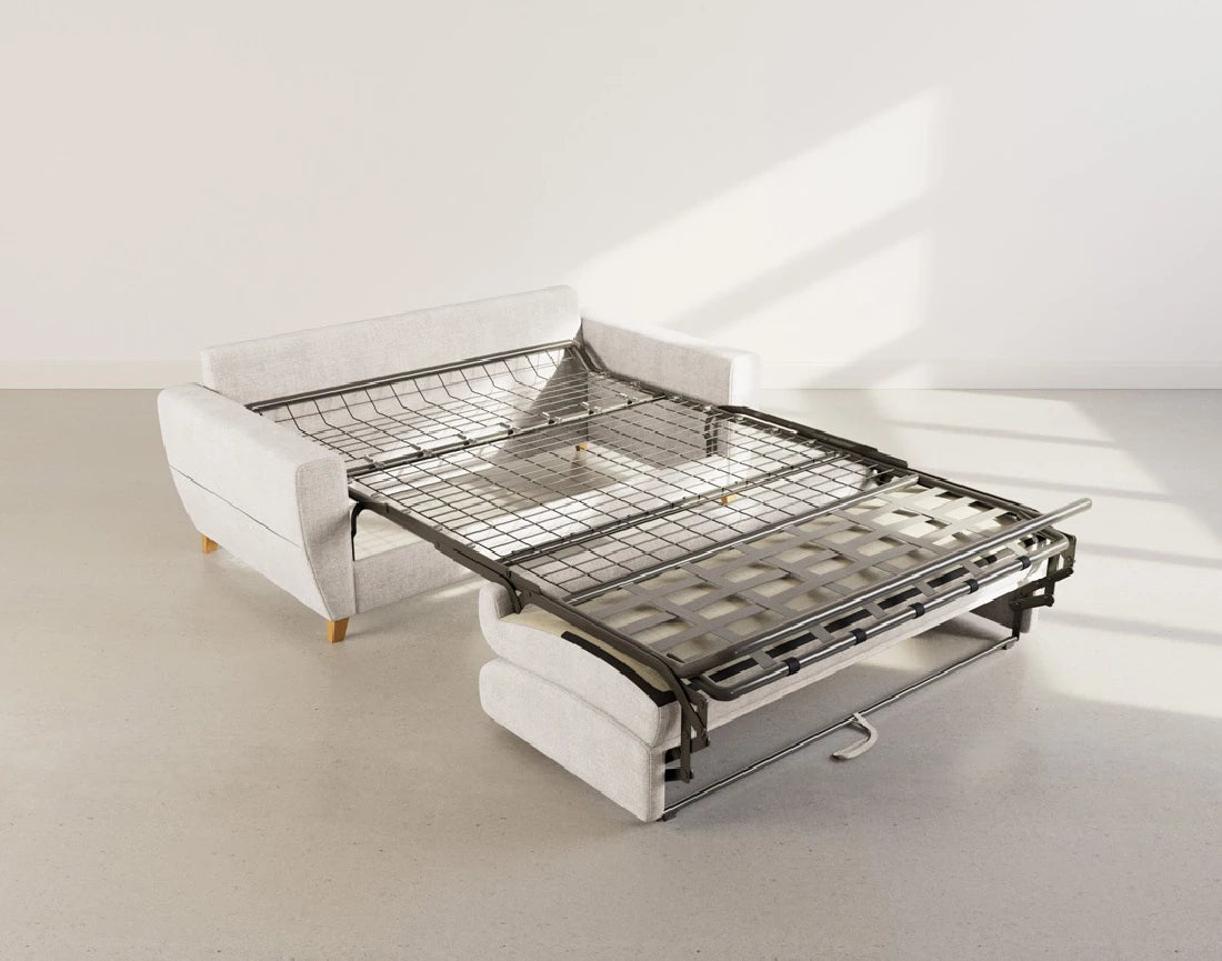 Canapé lit 3 places BESTMOBILIER Thibault 140 cm beige — photo produit