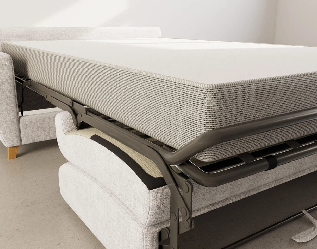 Canapé lit 3 places BESTMOBILIER Thibault 140 cm beige — photo produit