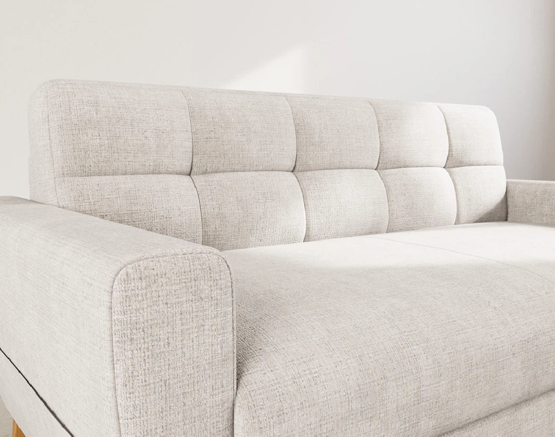 Canapé lit 3 places BESTMOBILIER Thibault 140 cm beige — photo produit
