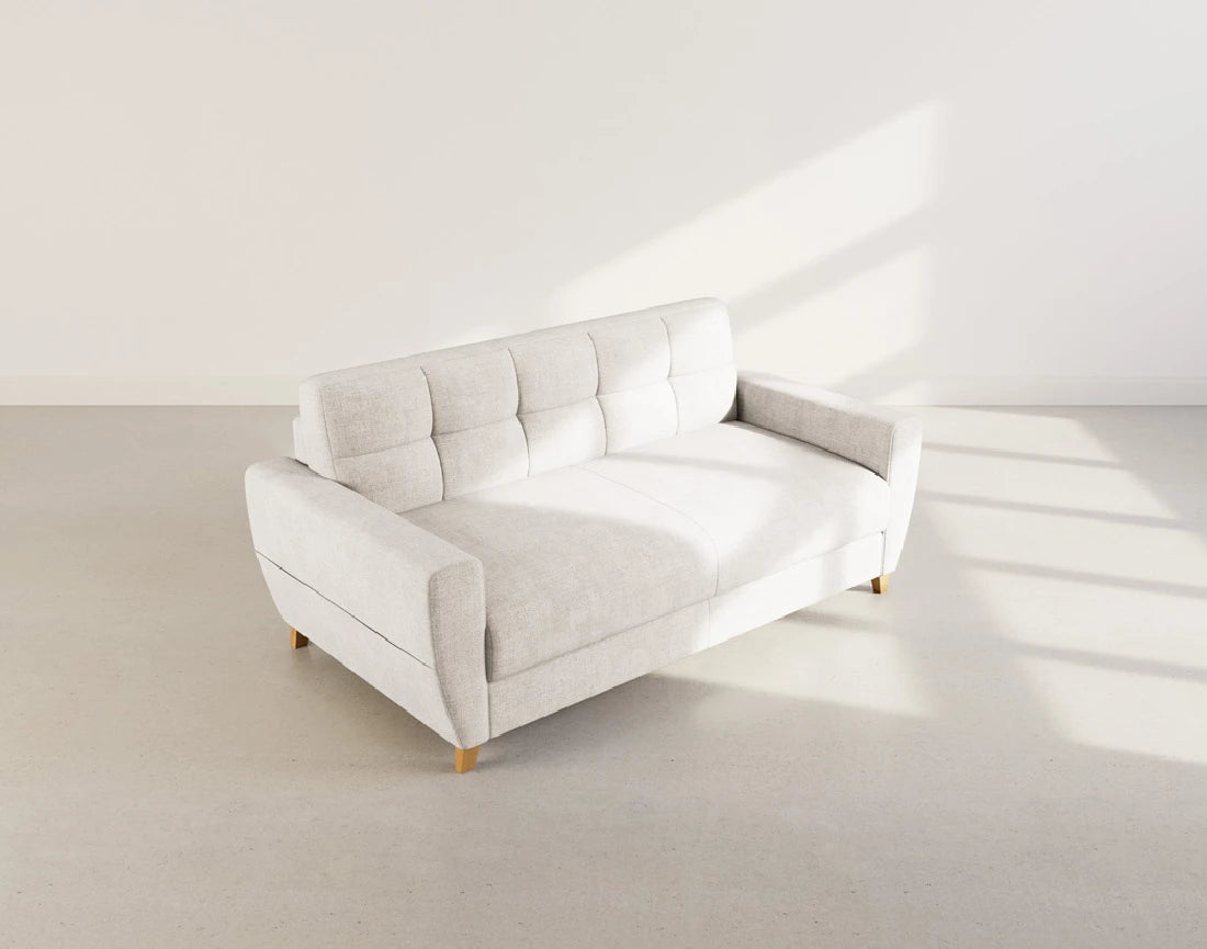 Canapé lit 3 places BESTMOBILIER Thibault 140 cm beige — photo produit