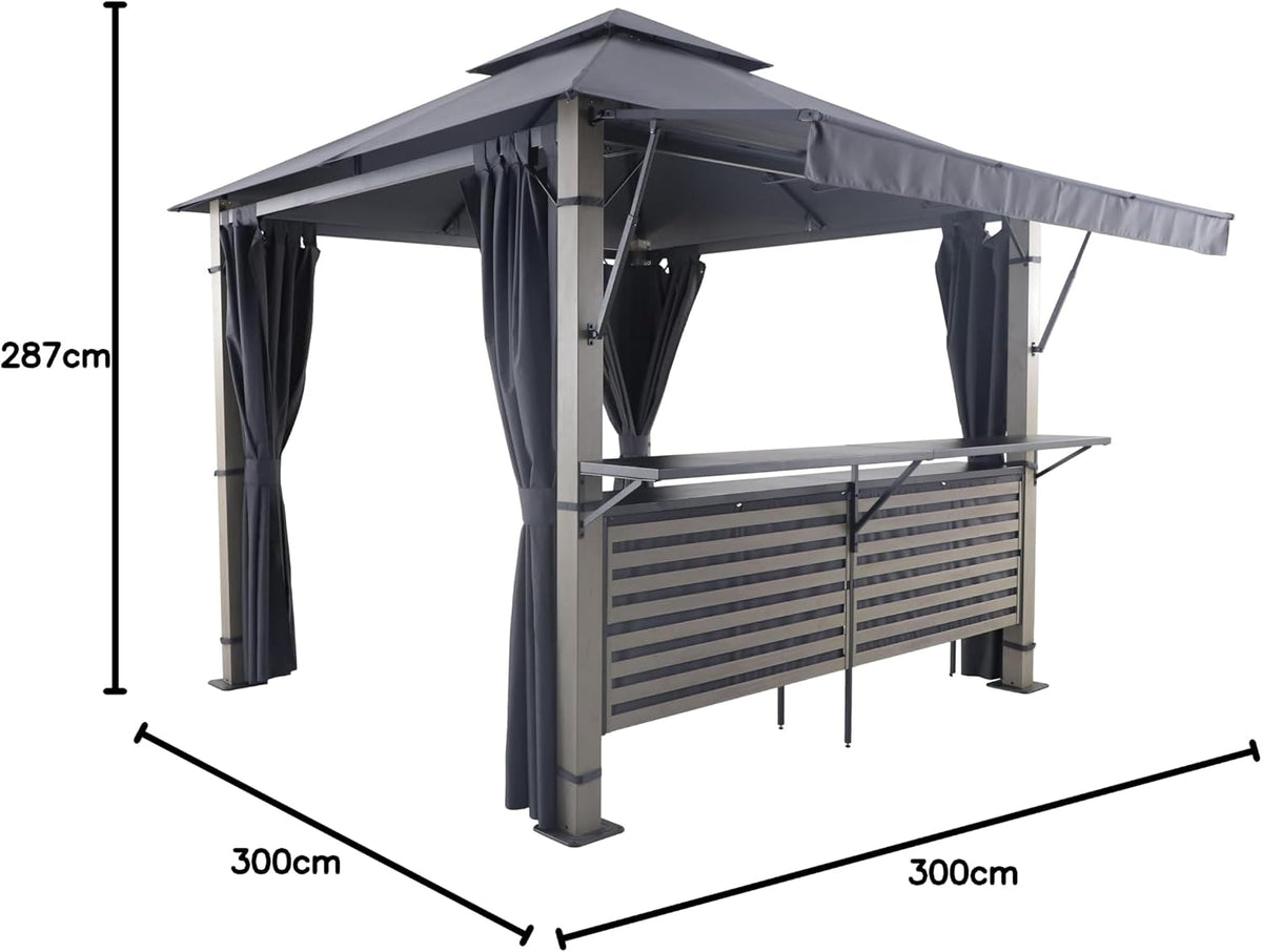 Tonnelle METRO PROFESSIONAL Gazebo Bar 3x3m