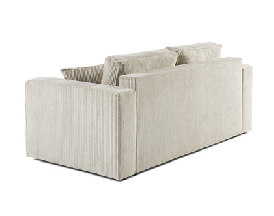 Canapé BEST MOBILIER Topaze 2 placesen velours côtelé beige