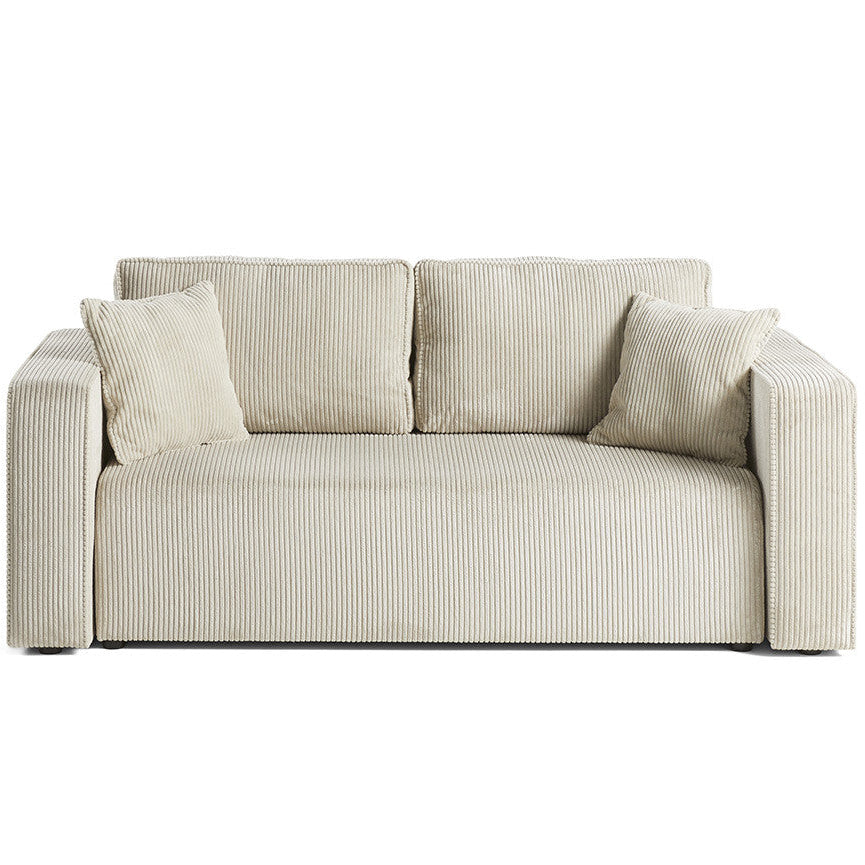 Canapé BEST MOBILIER Topaze 2 placesen velours côtelé beige