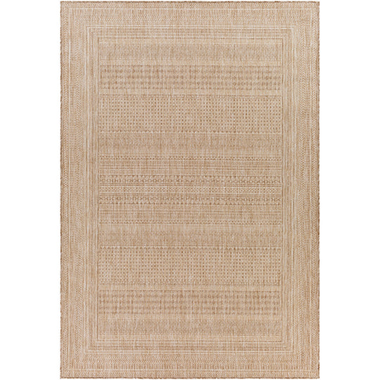 Tapis d'Extérieur/Intérieur Aspect Jute Beige/Ivoire Khoy