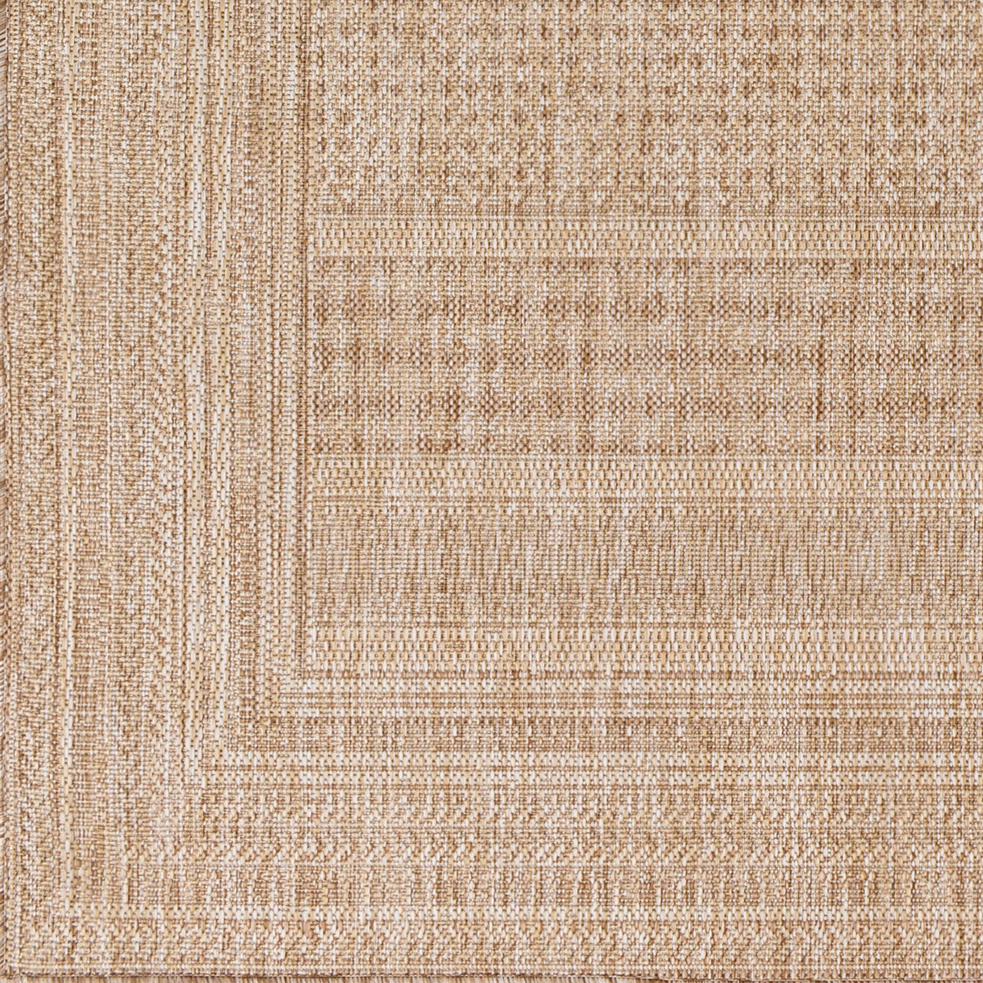 Tapis d'Extérieur/Intérieur Aspect Jute Beige/Ivoire Khoy