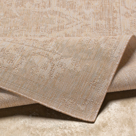 Tapis d'Extérieur/Intérieur Aspect Jute Beige/Ivoire 2 Kofu