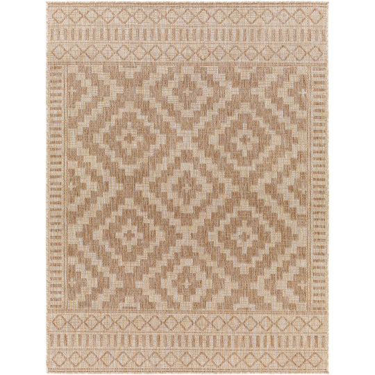 KURA Tapis d'Extérieur/Intérieur Aspect Jute Beige/Ivoire 160x213