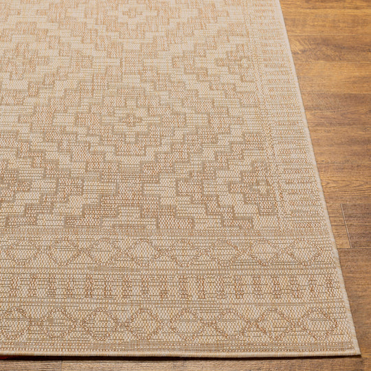 KURA Tapis d'Extérieur/Intérieur Aspect Jute Beige/Ivoire 160x213