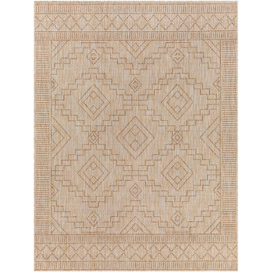 KURA Tapis d'Extérieur/Intérieur Aspect Jute Beige/Ivoire 200x275
