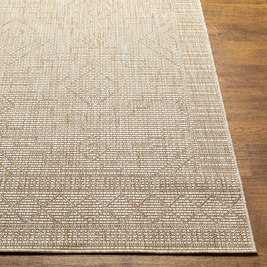 Tapis d'Extérieur/Intérieur Aspect Jute Beige/Ivoire 5 Kura