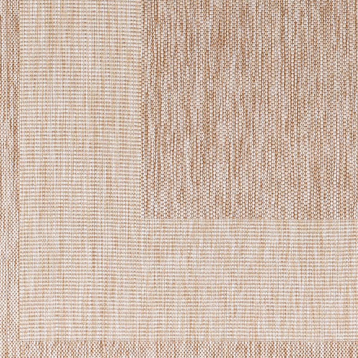 Tapis d'extérieur Surya Layla aspect jute, centre beige chiné et bordure ivoire, vue 7