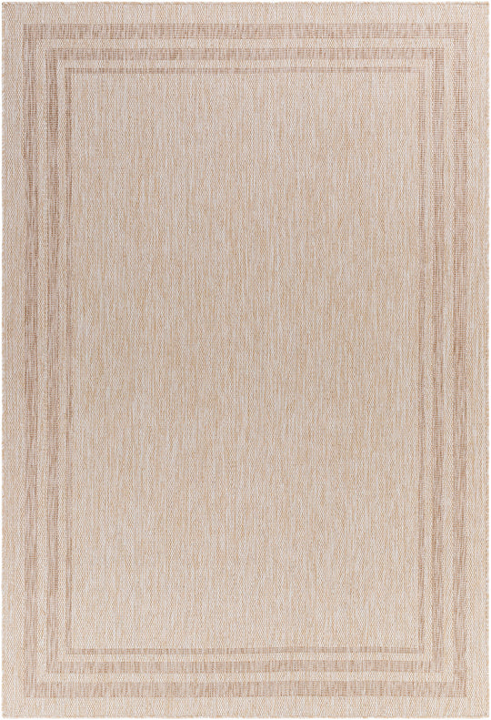 LENON Tapis d'Extérieur/Intérieur Aspect Jute Beige/Ivoire 160x213