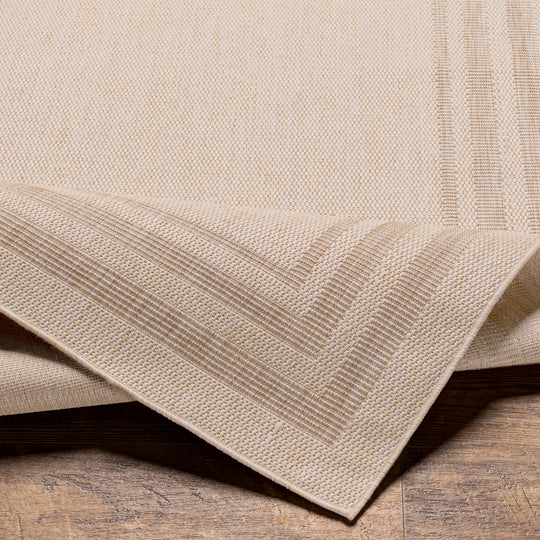 LENON Tapis d'Extérieur/Intérieur Aspect Jute Beige/Ivoire 160x213