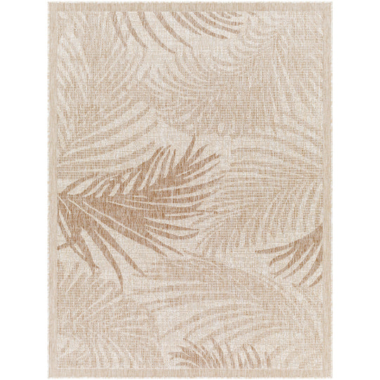 Tapis d'Extérieur/Intérieur Aspect Jute Beige/Ivoire