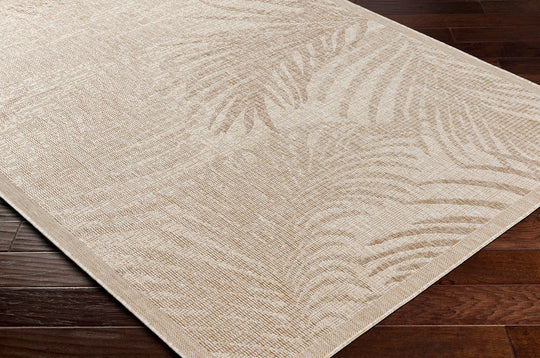 Tapis d'Extérieur/Intérieur Aspect Jute Beige/Ivoire