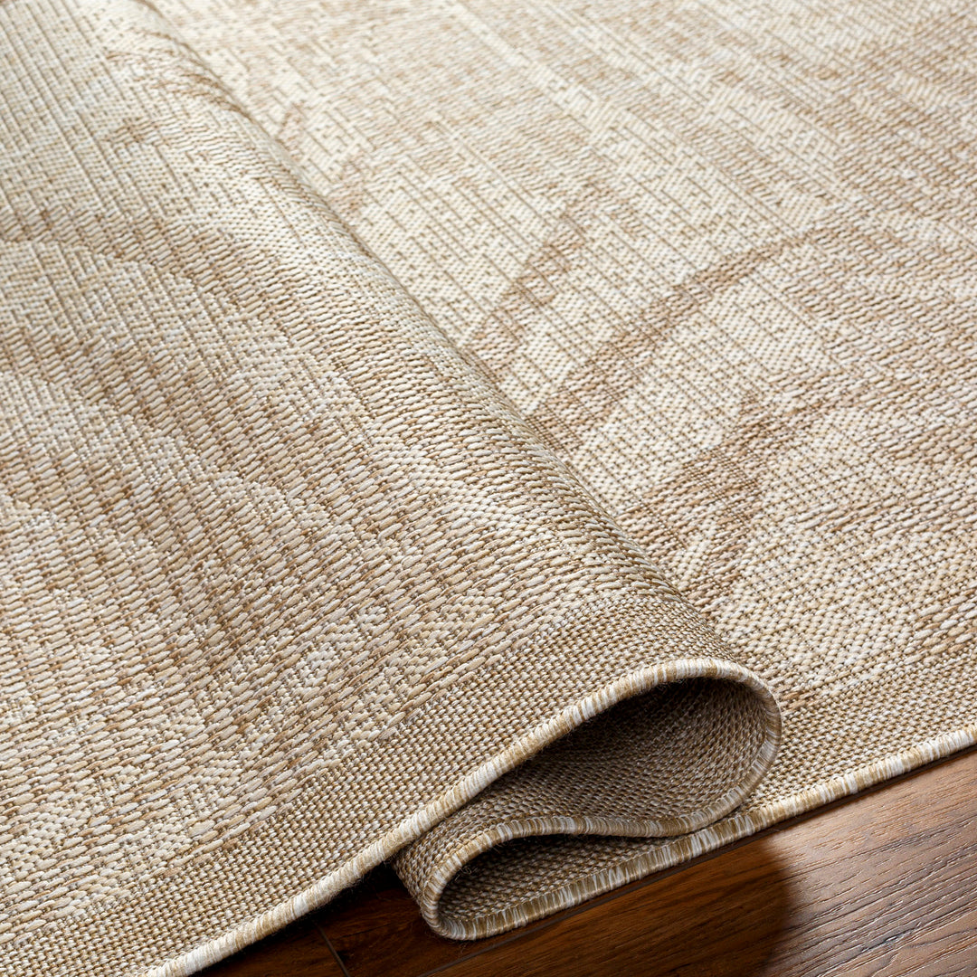 Tapis d'Extérieur/Intérieur Aspect Jute Beige/Ivoire