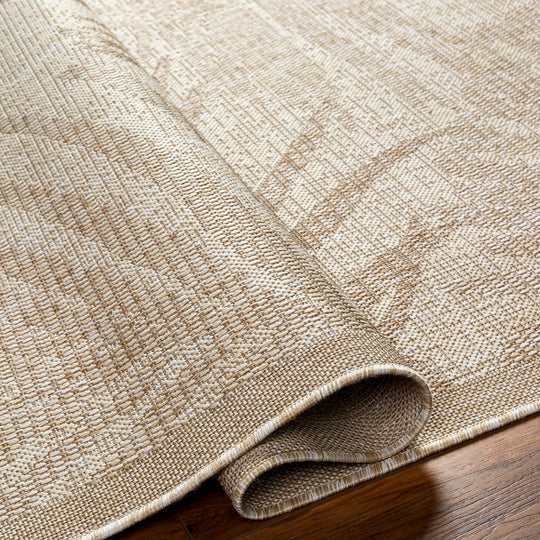 Tapis d'Extérieur/Intérieur Aspect Jute Beige/Ivoire