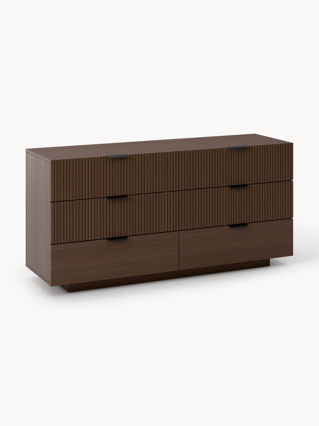 Commode WESTWING Sato 6 tiroirs en bois foncé — photo produit