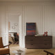 Commode WESTWING Sato 6 tiroirs en bois foncé — photo produit