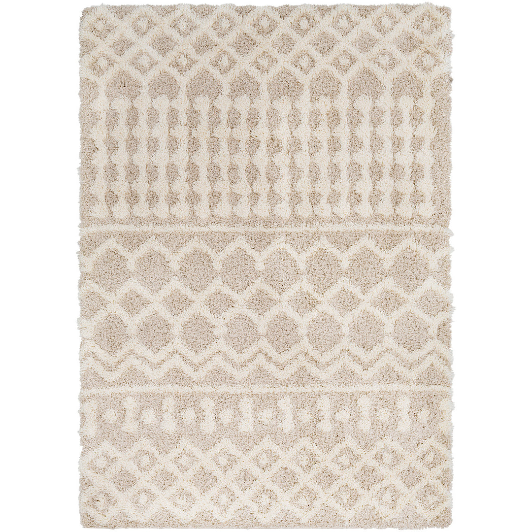Tapis Shaggy Bohème Ivoire/Beige Dubai