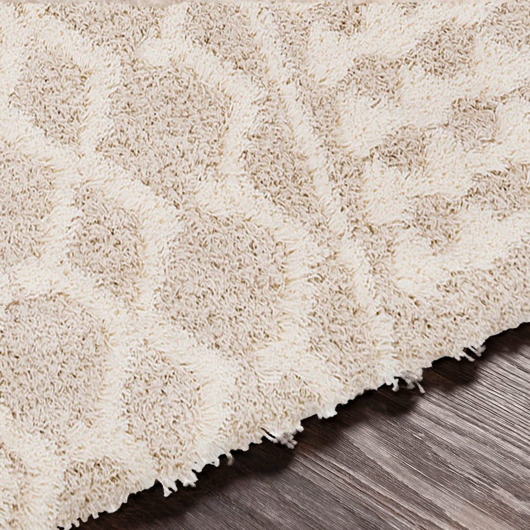 Tapis Shaggy Bohème Ivoire/Beige Dubai