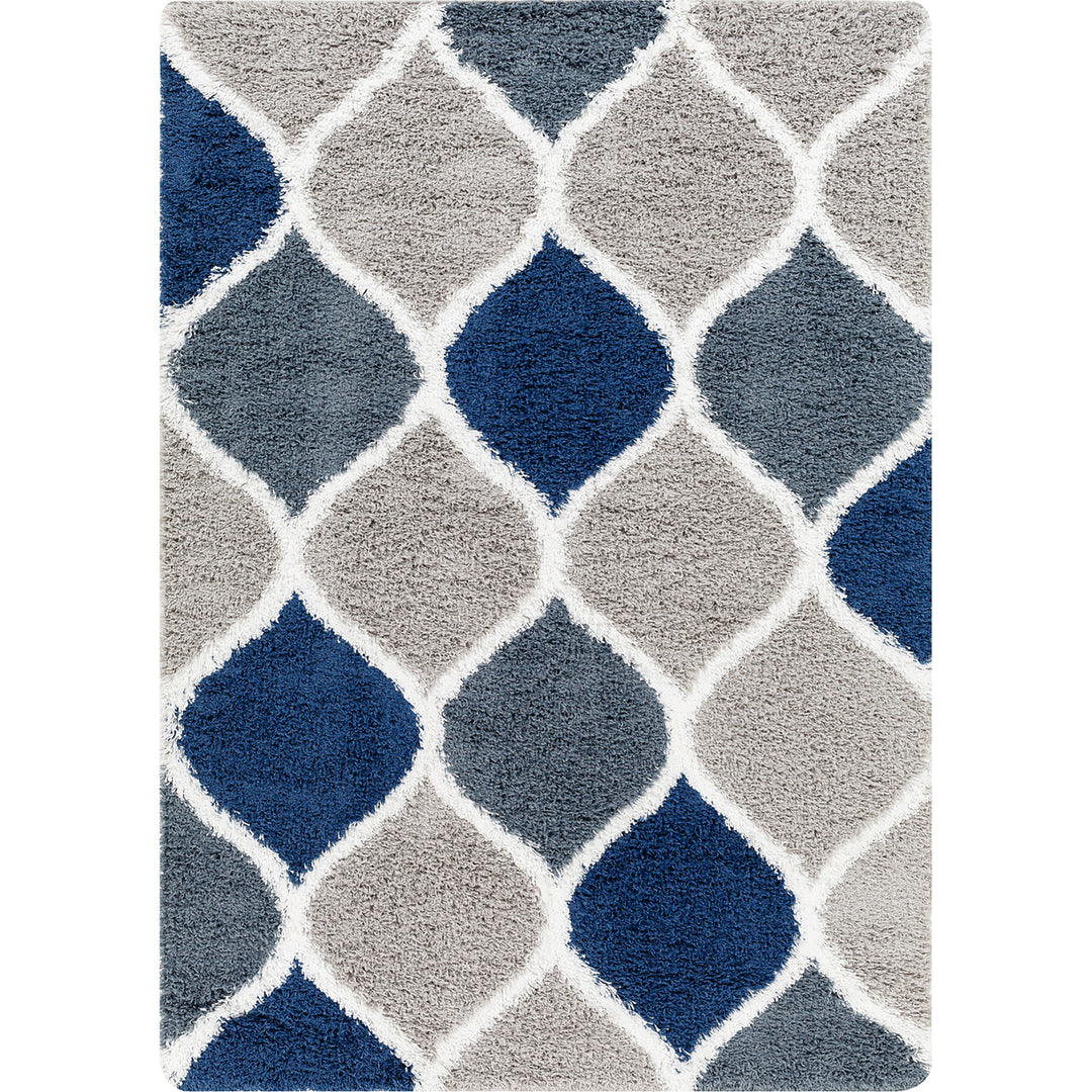 Tapis Shaggy Oriental Bleu/Gris Smolensk