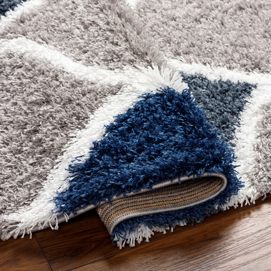 Tapis Shaggy Oriental Bleu/Gris Smolensk