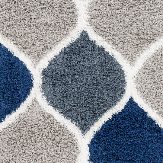 Tapis Shaggy Oriental Bleu/Gris Smolensk