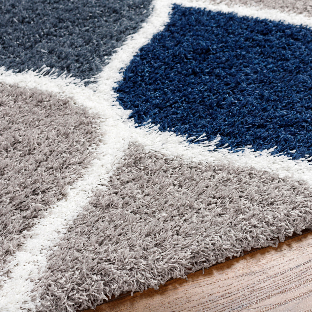 Tapis Shaggy Oriental Bleu/Gris Smolensk