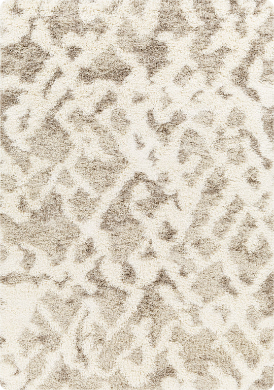 Tapis Shaggy Scandinave Bohème Blanc/Beige Sarajevo