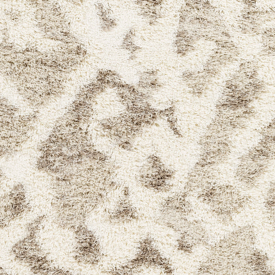 Tapis Shaggy Scandinave Bohème Blanc/Beige Sarajevo