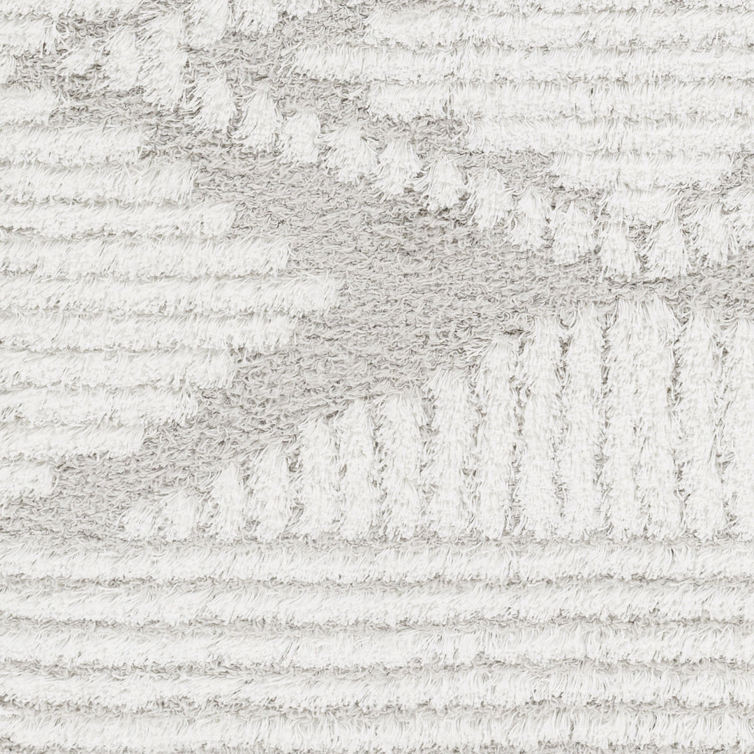 Tapis Shaggy Bohème Blanc/Gris Tuzla