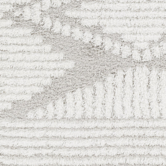 Tapis Shaggy Bohème Blanc/Gris Tuzla