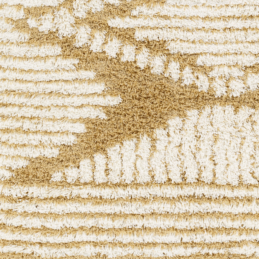 Tapis Shaggy Bohème Blanc/Ocre Tuzla