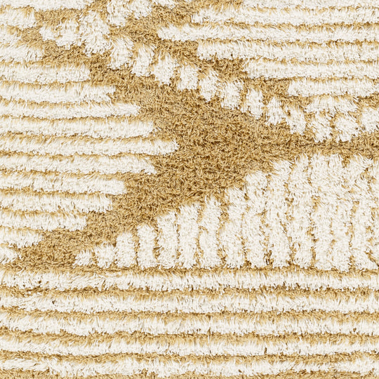 Tapis Shaggy Bohème Blanc/Ocre Tuzla
