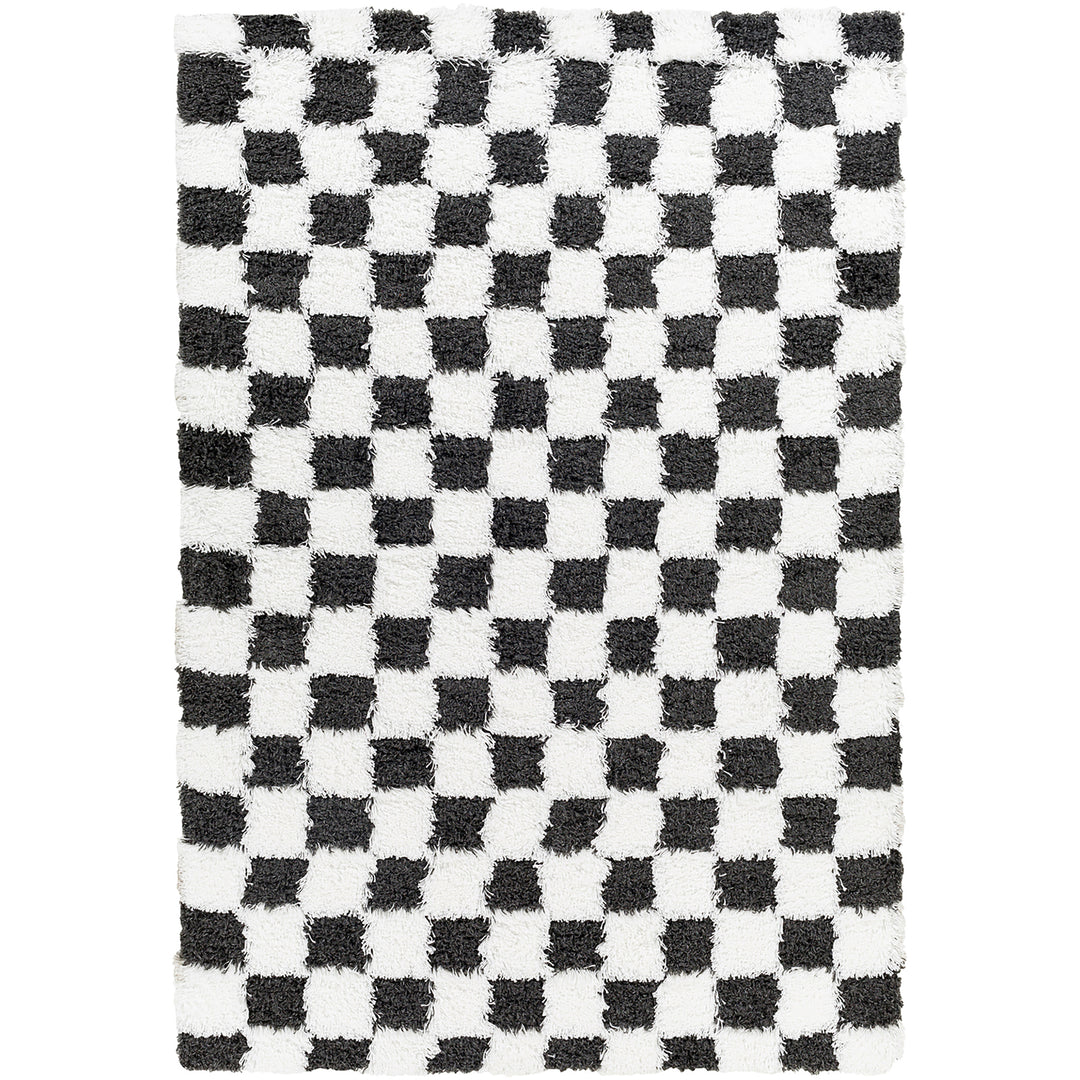 Tapis Shaggy à Carreaux Dewas
