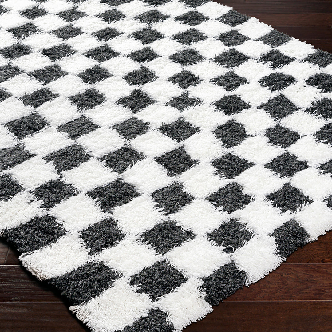 Tapis Shaggy à Carreaux Dewas