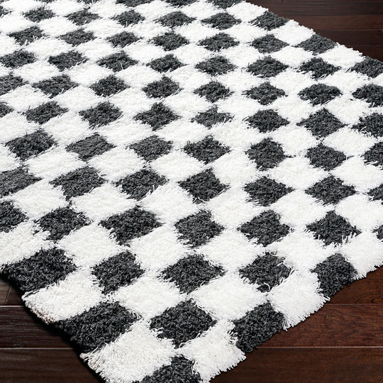 Tapis Shaggy à Carreaux Dewas
