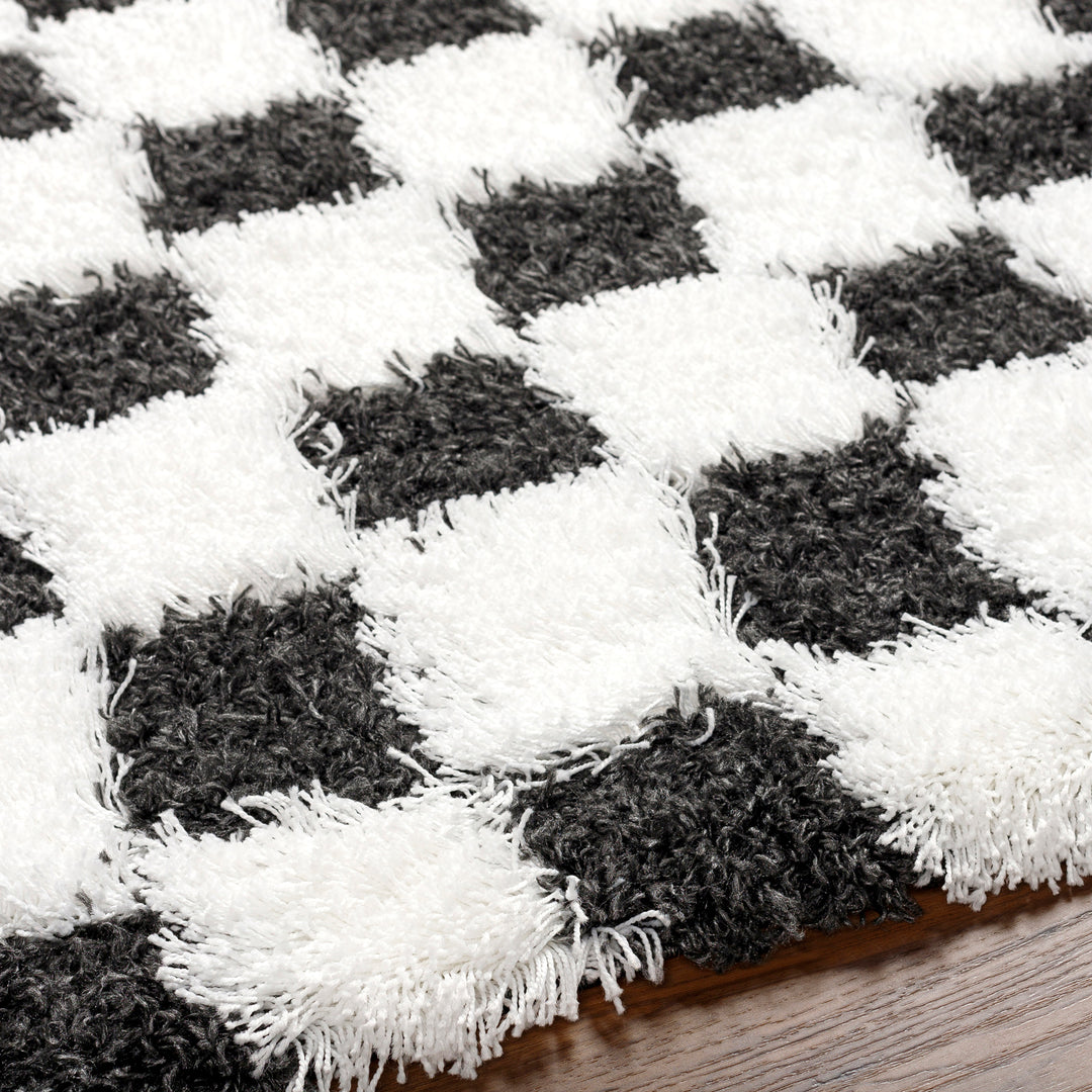 Tapis Shaggy à Carreaux Dewas