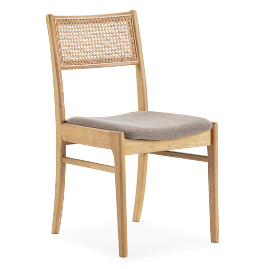 Lot de 2 chaises en bois massif Vilma couleur chêne