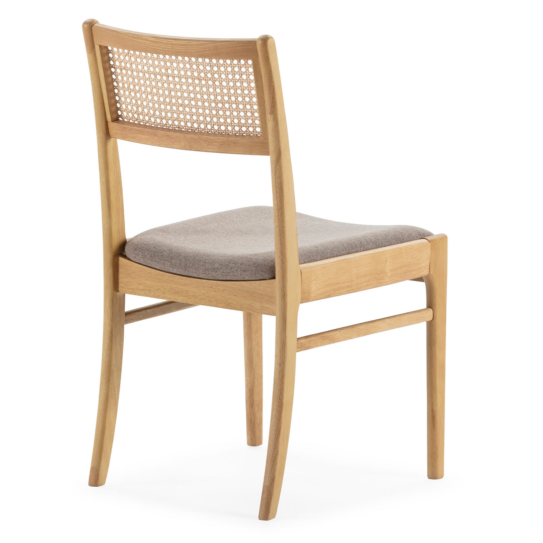 Lot de 2 chaises en bois massif Vilma couleur chêne