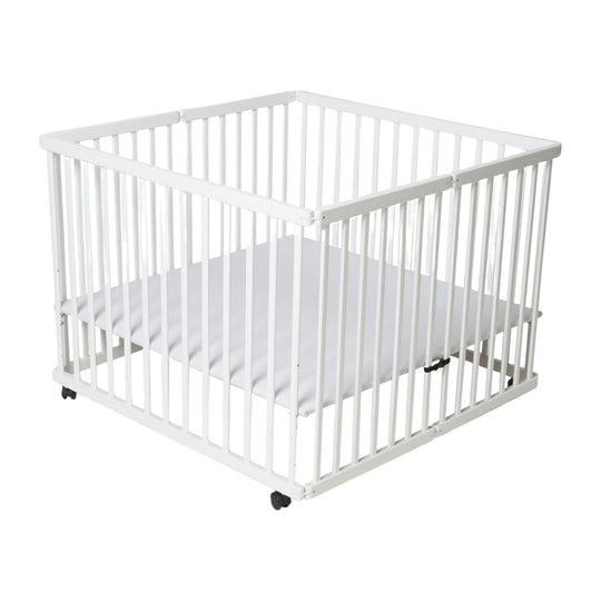 Parc en bois pliant VERTBAUDET 95x95cm blanc