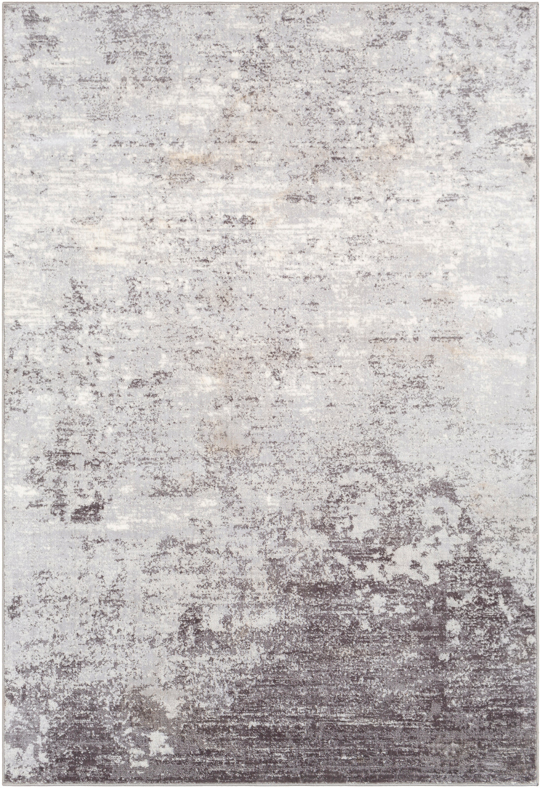 Tapis SURYA Bangkok moderne, motif abstrait dégradé gris clair et anthracite, vue 10