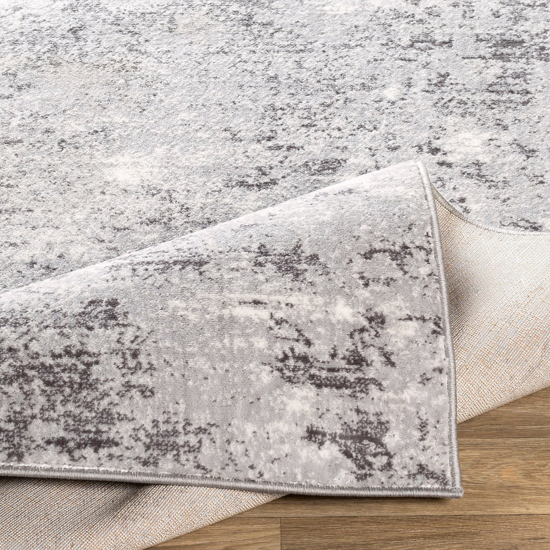 Tapis de Couloir Abstrait Moderne Gris/Blanc Bangkok
