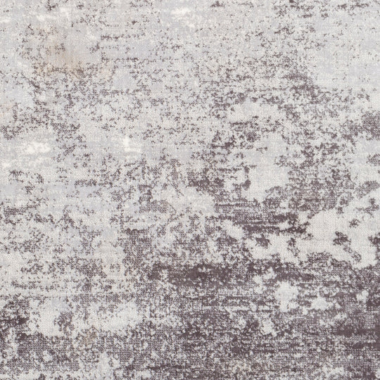 Tapis Rond Abstrait Moderne Gris/Blanc Rond Bangkok
