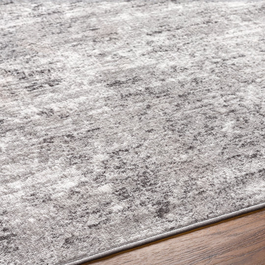 Tapis Rond Abstrait Moderne Gris/Blanc Rond Bangkok